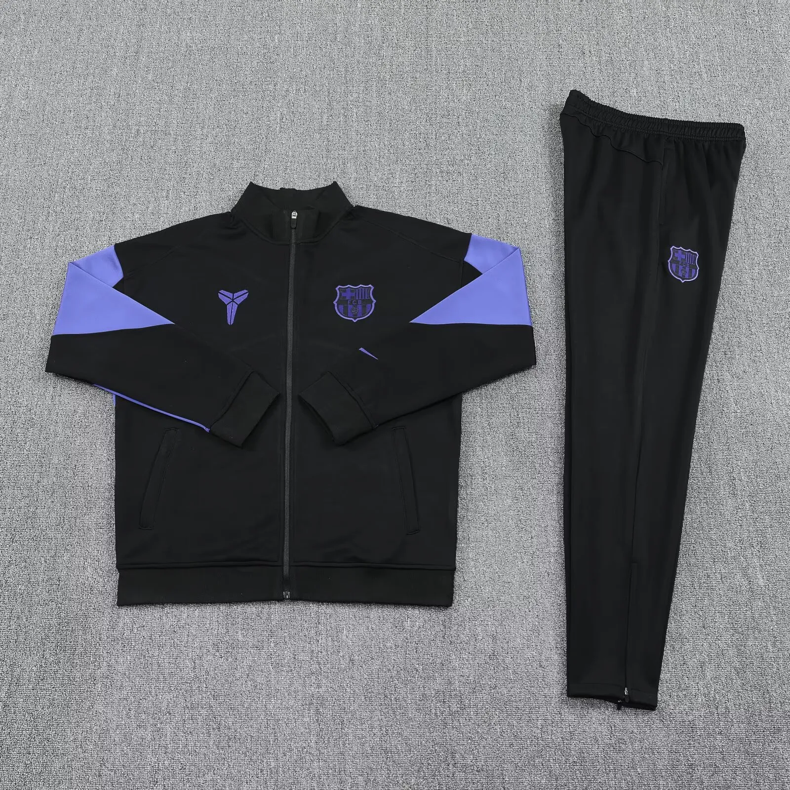 Barcelona 2425 full zipper Training Suit Black