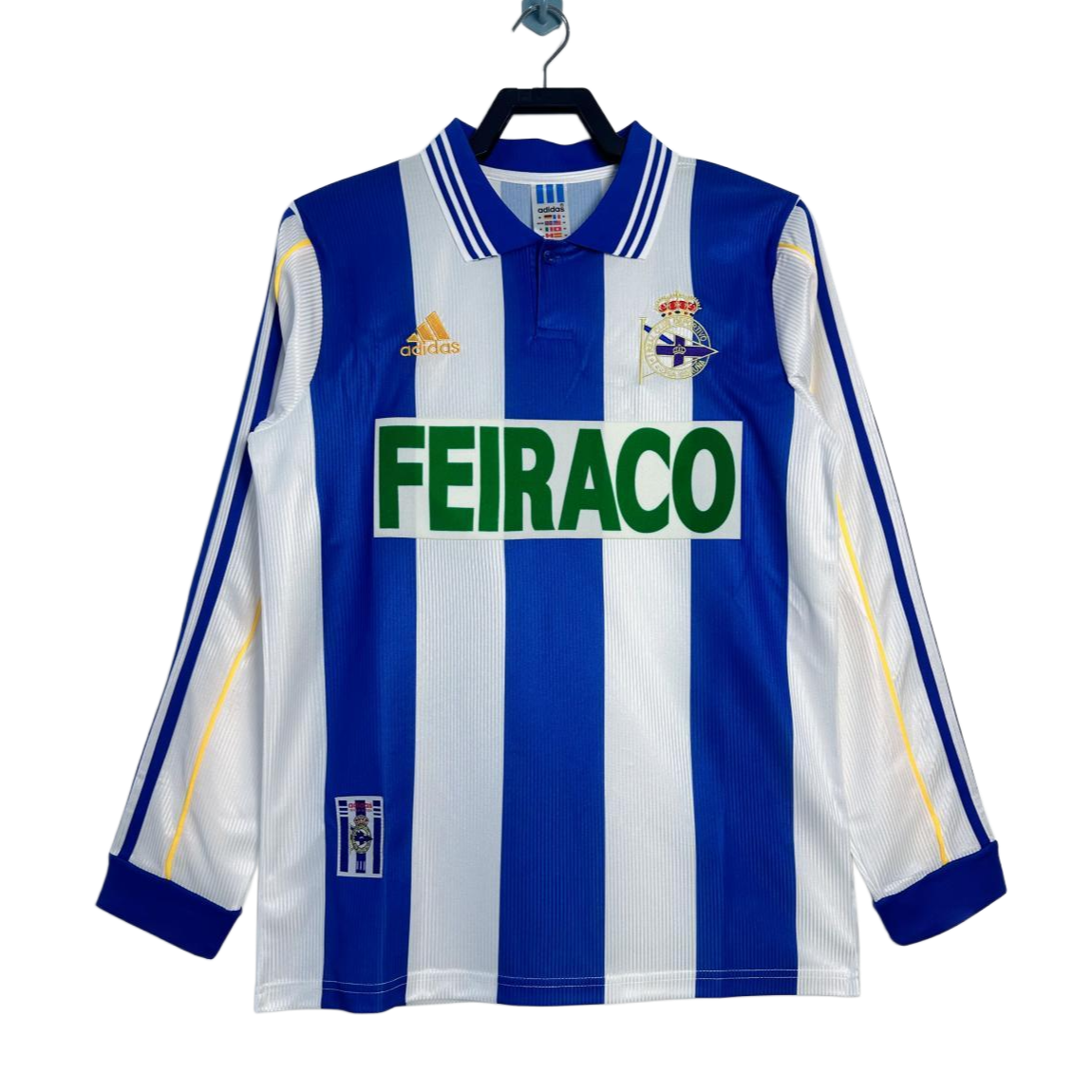 Retro Deportivo La Coruna 1999/2000 Home Long Sleeves