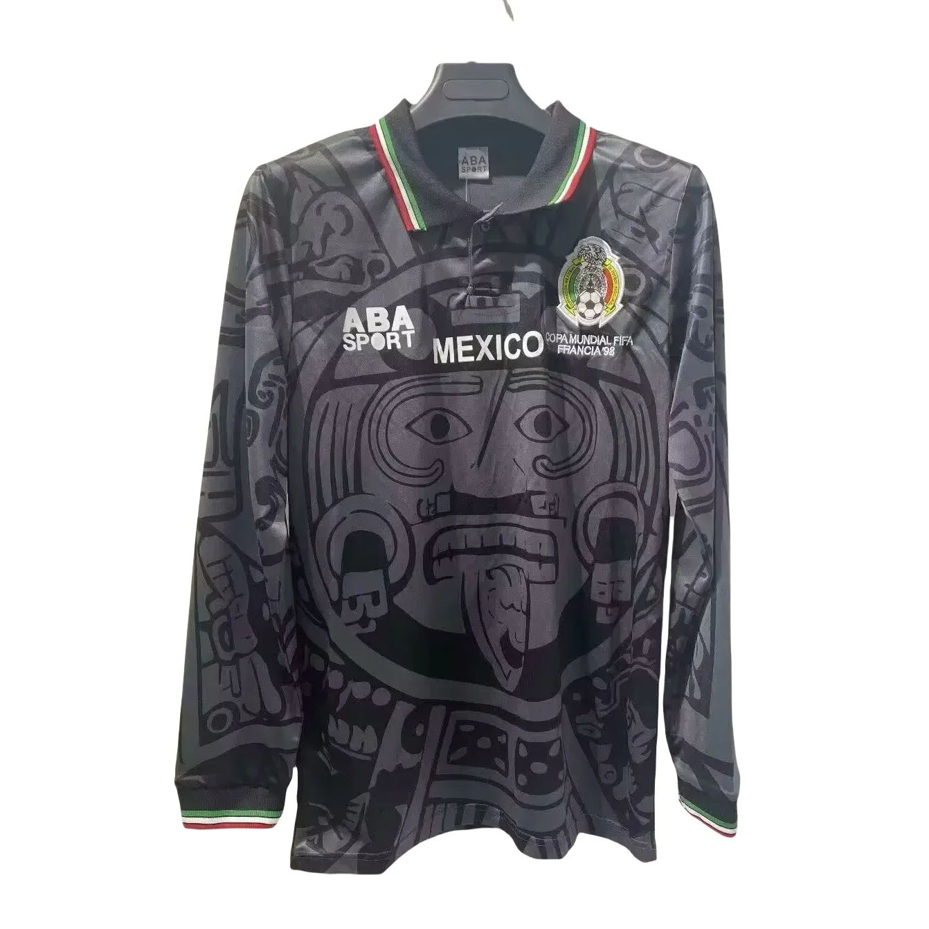 Retro Mexico 1998 Black  Long Sleeves S-XXL