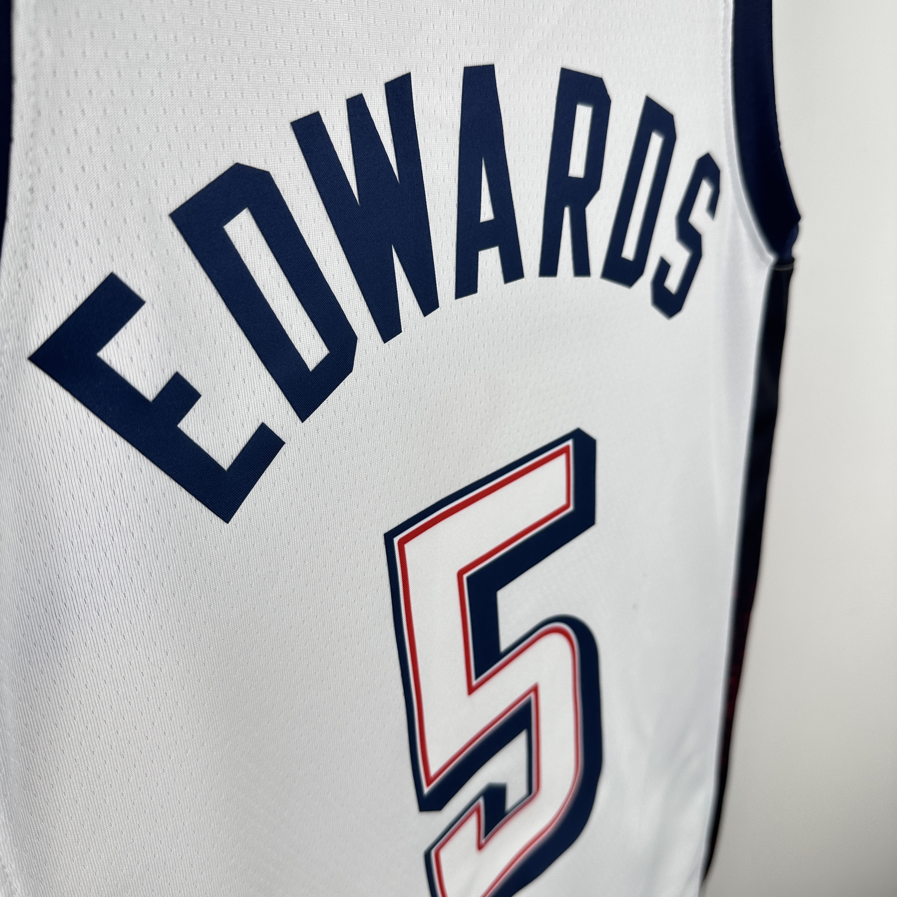 2024 Olympic Basketball USA White No.5 EDWARDS