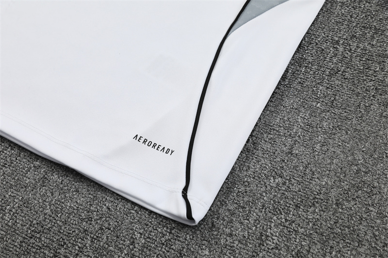 Adult/ Kids DFB Half Zipper Training Suit White 801