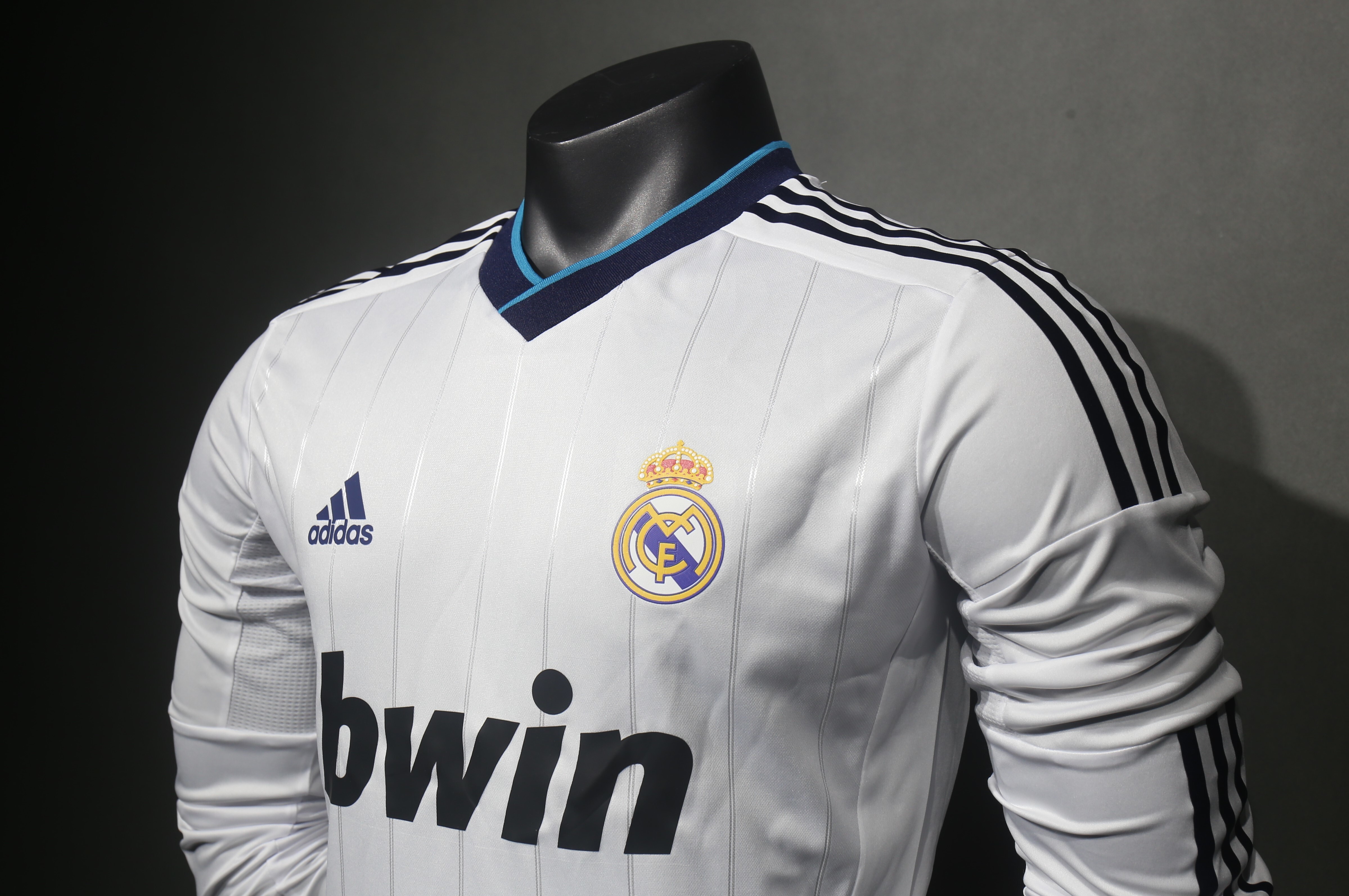 Player Version Retro Real Madrid 12/13 Home Long Sleeves S-3XL