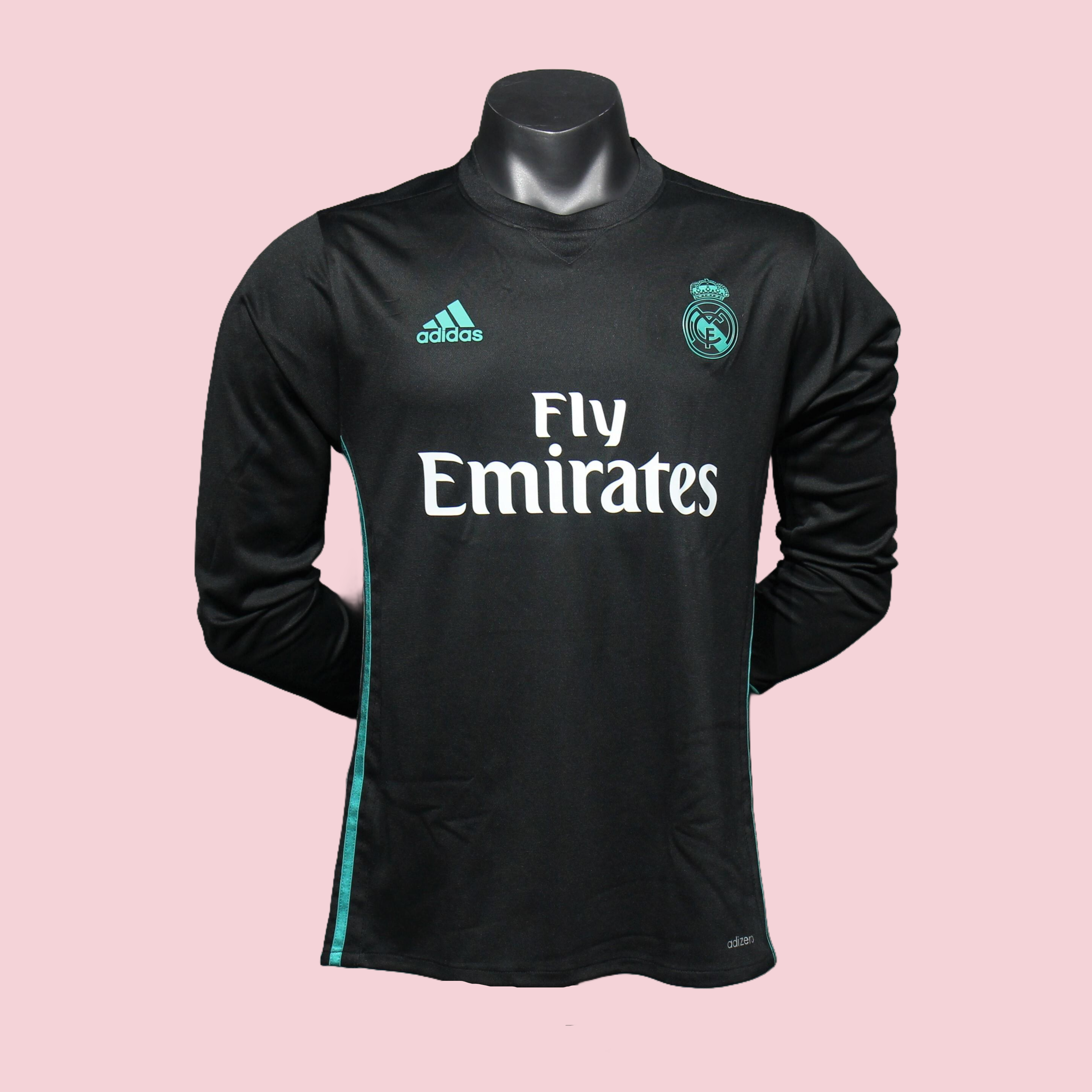 Player Version Retro Real Madrid 17/18 Away Long Sleesves S-3XL