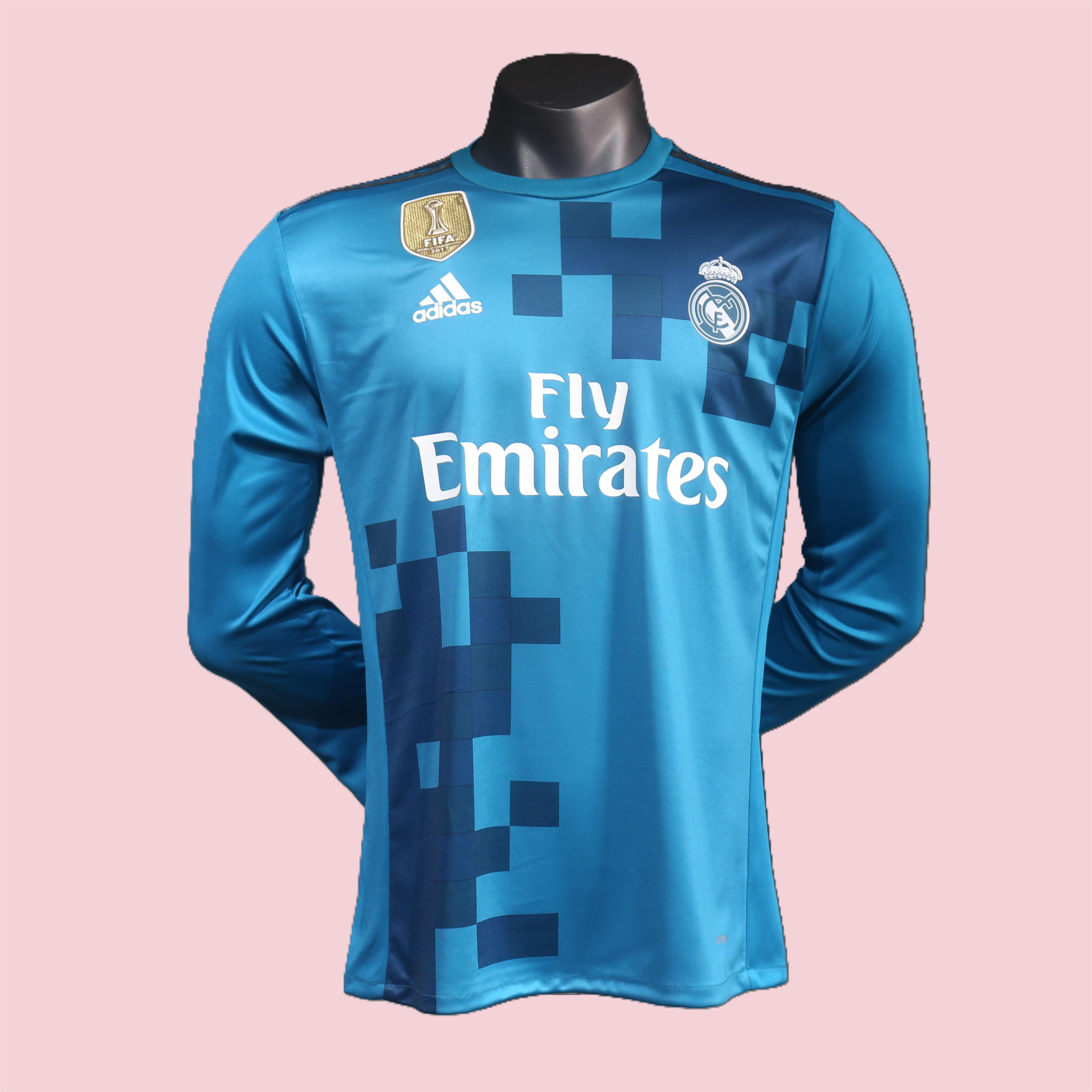 Player Version Retro Real Madrid 17/18 Third Long Sleeves S-3XL