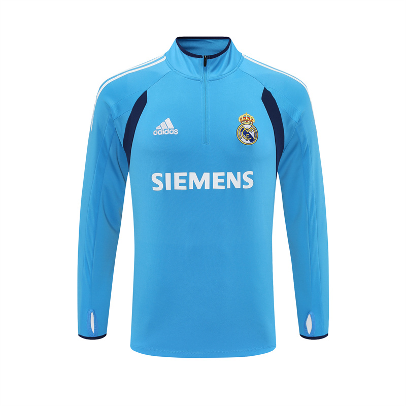 Real Madrid 05/06 half zipper Training Blue