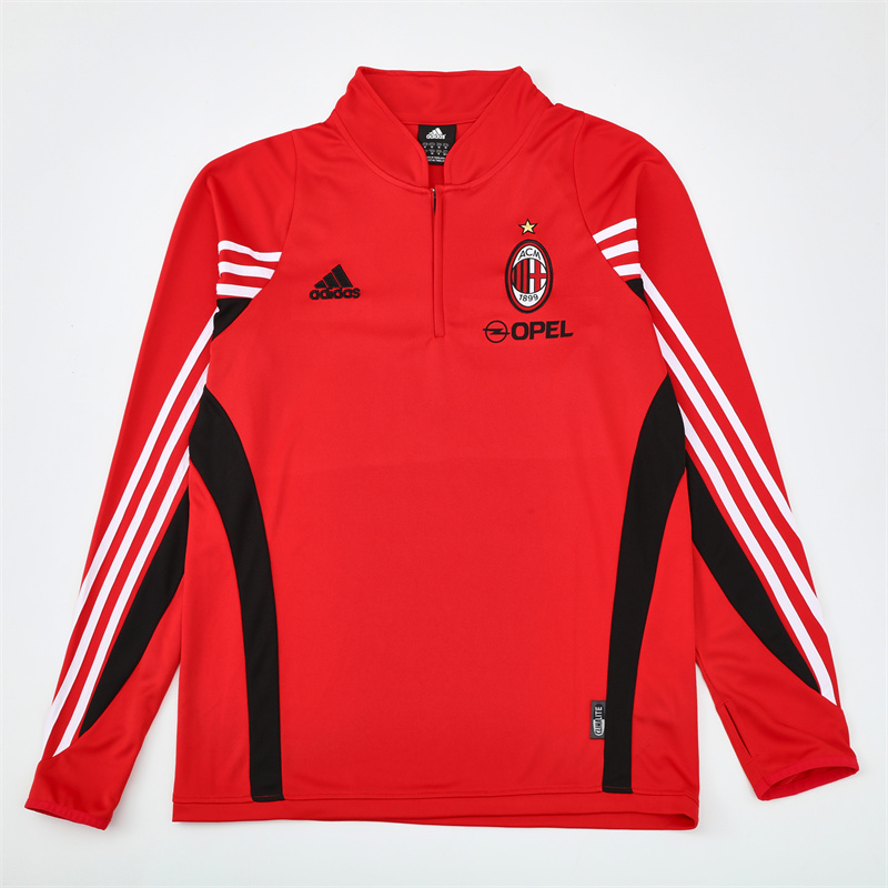 AC Milan 03/04 half zipper Training Red