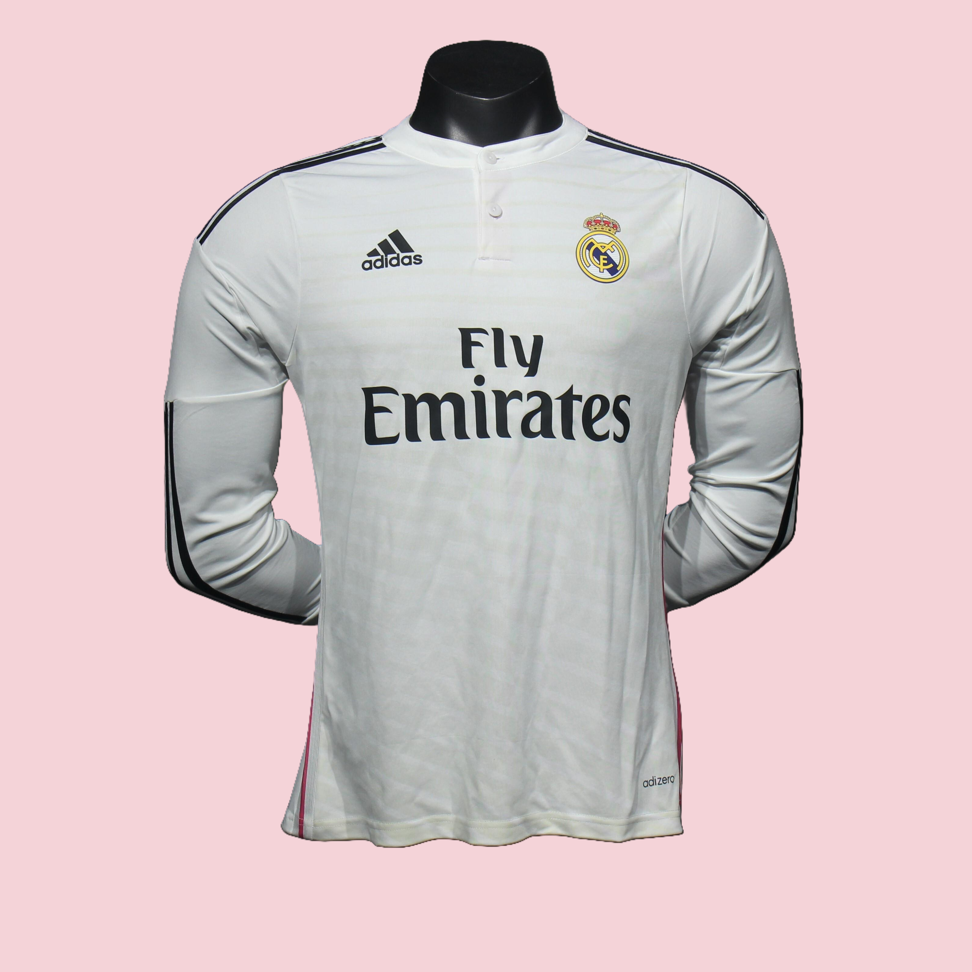 Player Version Retro Real Madrid 14/15 Home Long Sleeves S-3XL