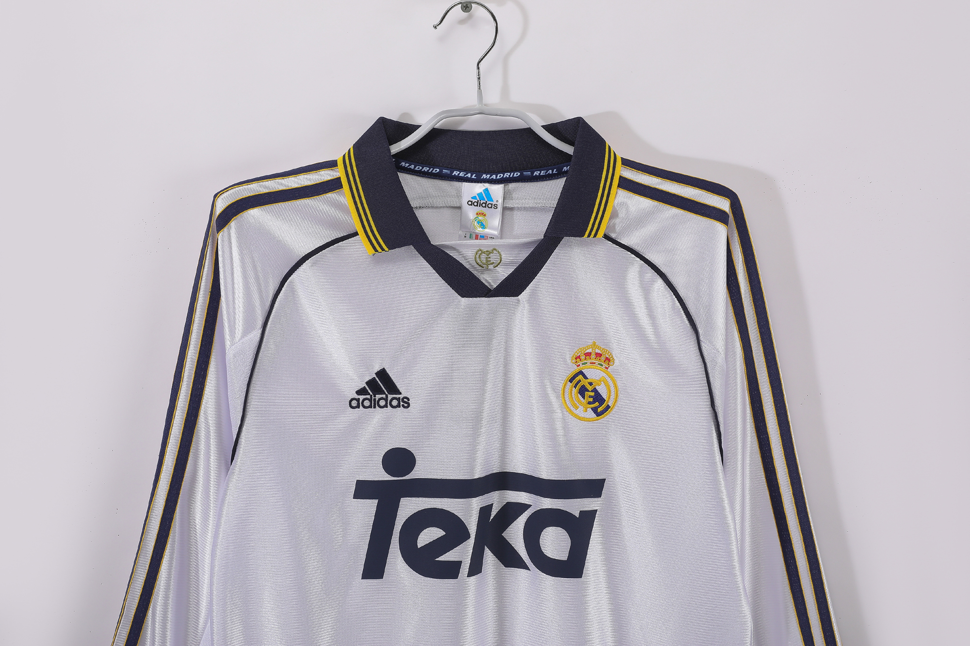 Retro Real Madrid 1998/00 Home White Long Sleeves