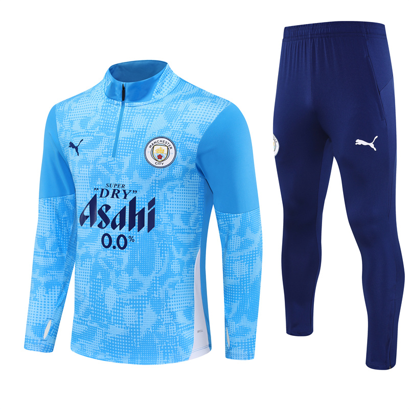 Man City 25/26 half zipper Training Suit Blue 801