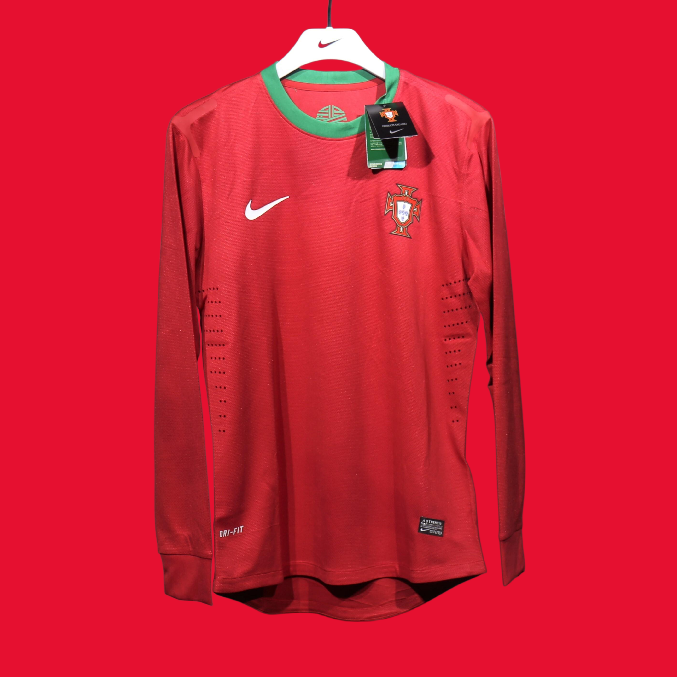 Player Version Retro 2012/13 Portugal Home Long Sleeves S-3XL