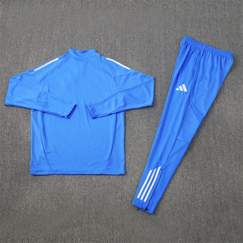 Adult/ Kids Real Madrid Half Zipper Training Suit Blue