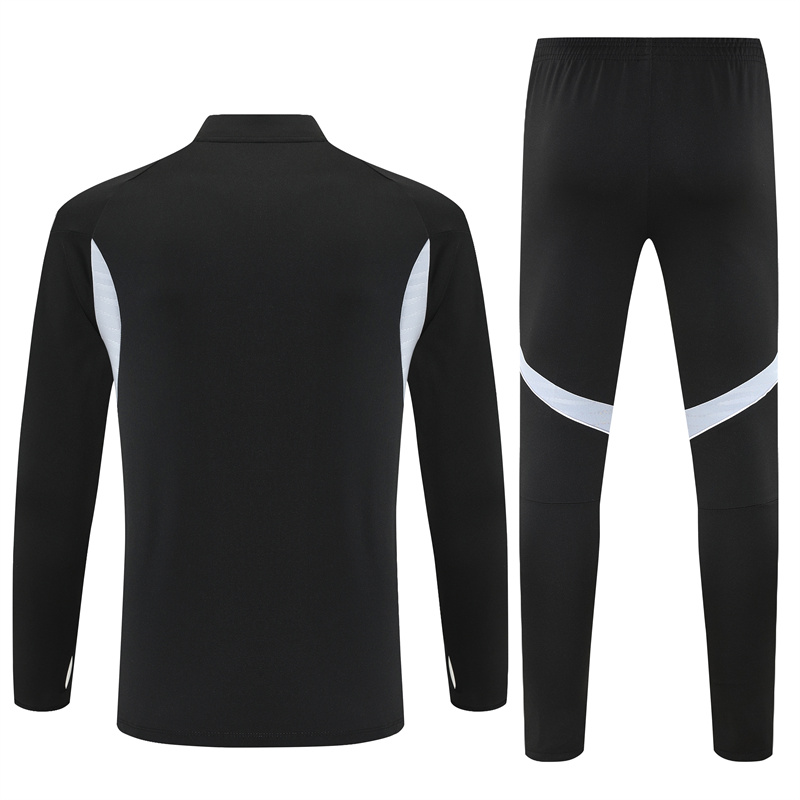 Adult/ Kids DFB Half Zipper Training Suit Black 801