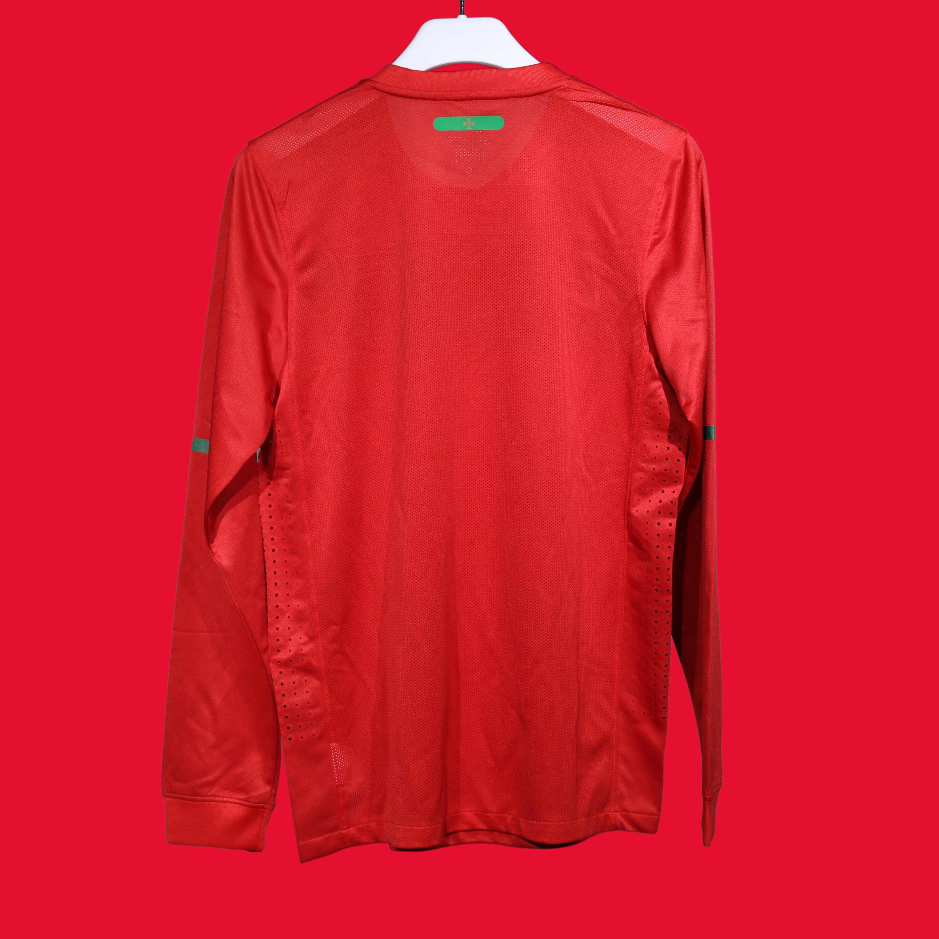 Player Version Retro 2010 Portugal Home Long Sleeves S-3XL