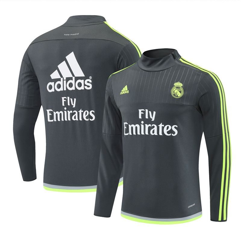Real Madrid 15/16 half zipper Training Gray