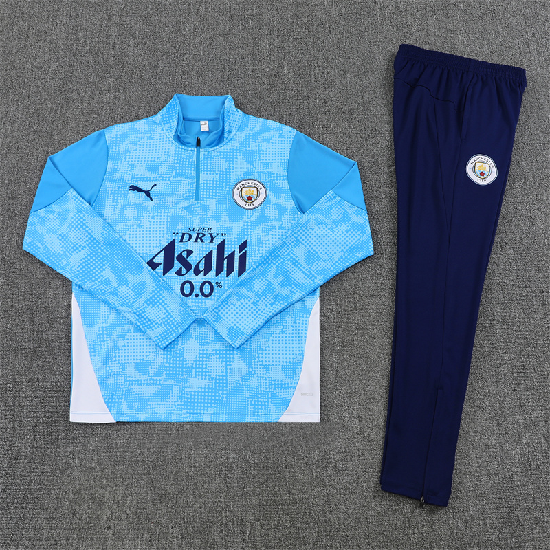 Man City 25/26 half zipper Training Suit Blue 801