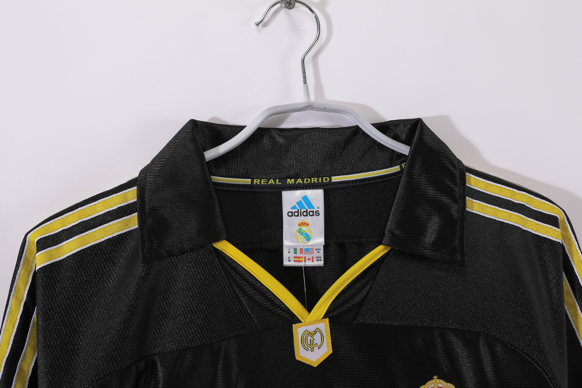 Retro Real Madrid 1999/01 Away Black Long Sleeves