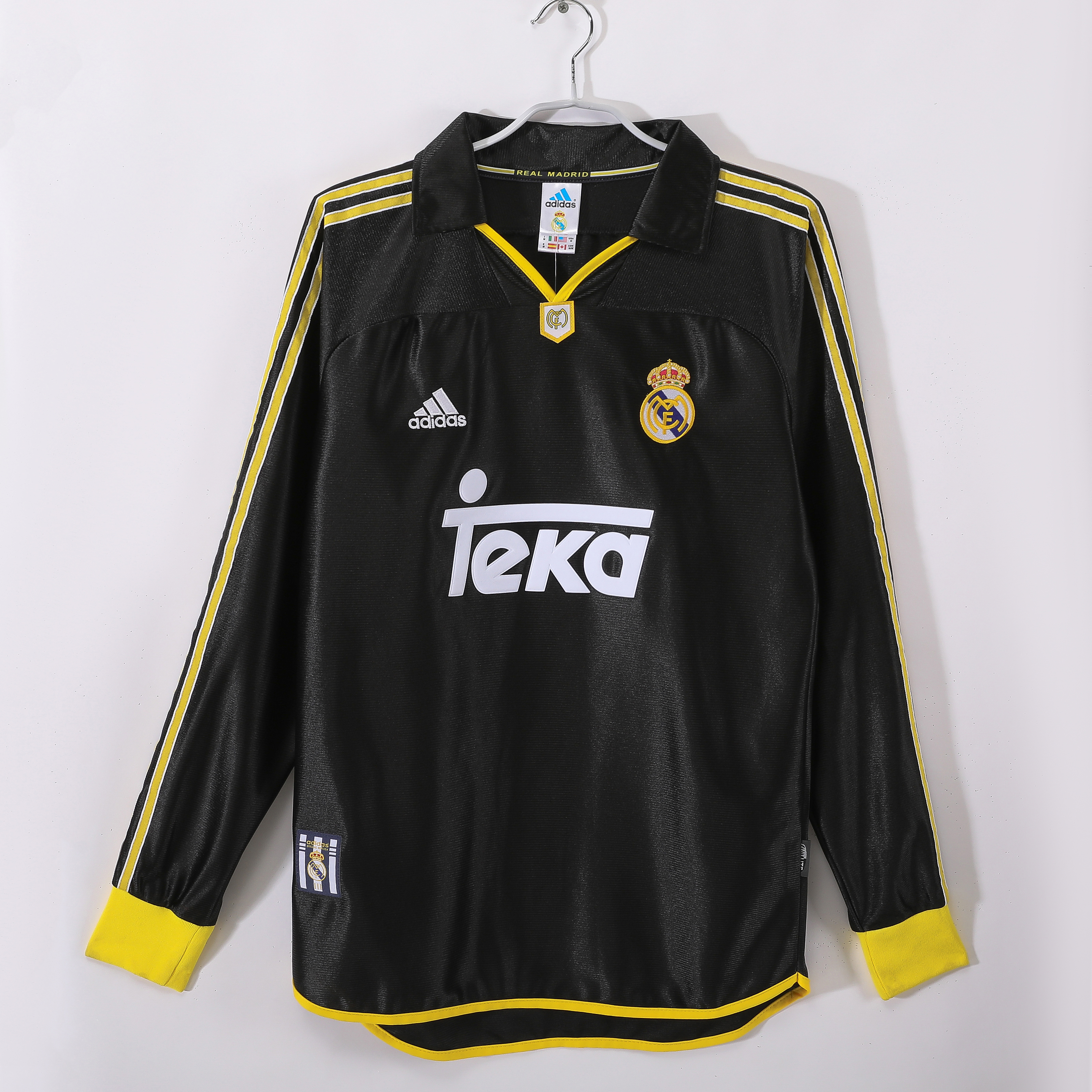 Retro Real Madrid 1999/01 Away Black Long Sleeves