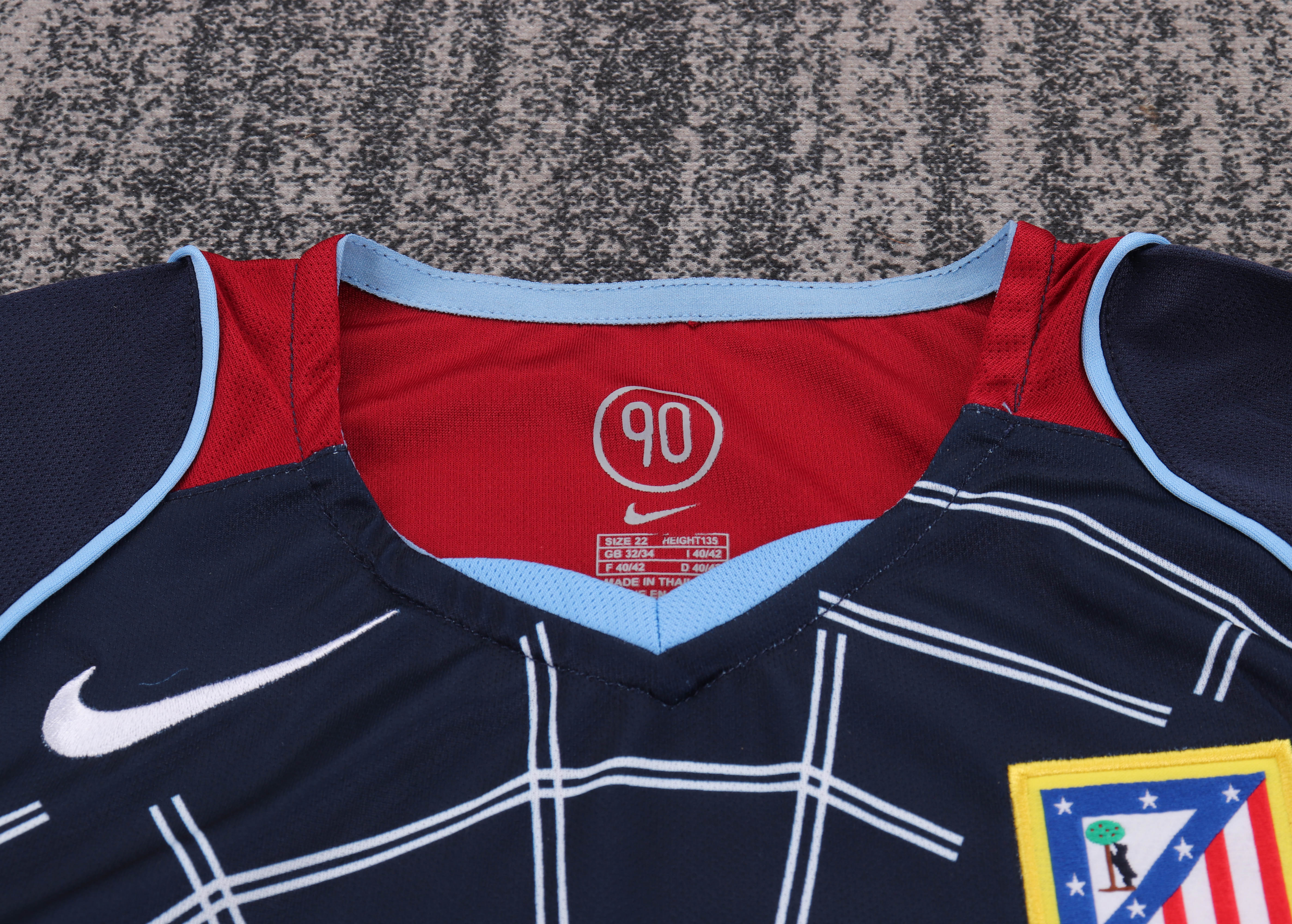 Kids Retro Kit 2004-05 Atletico de Madrid Away Long Sleeves