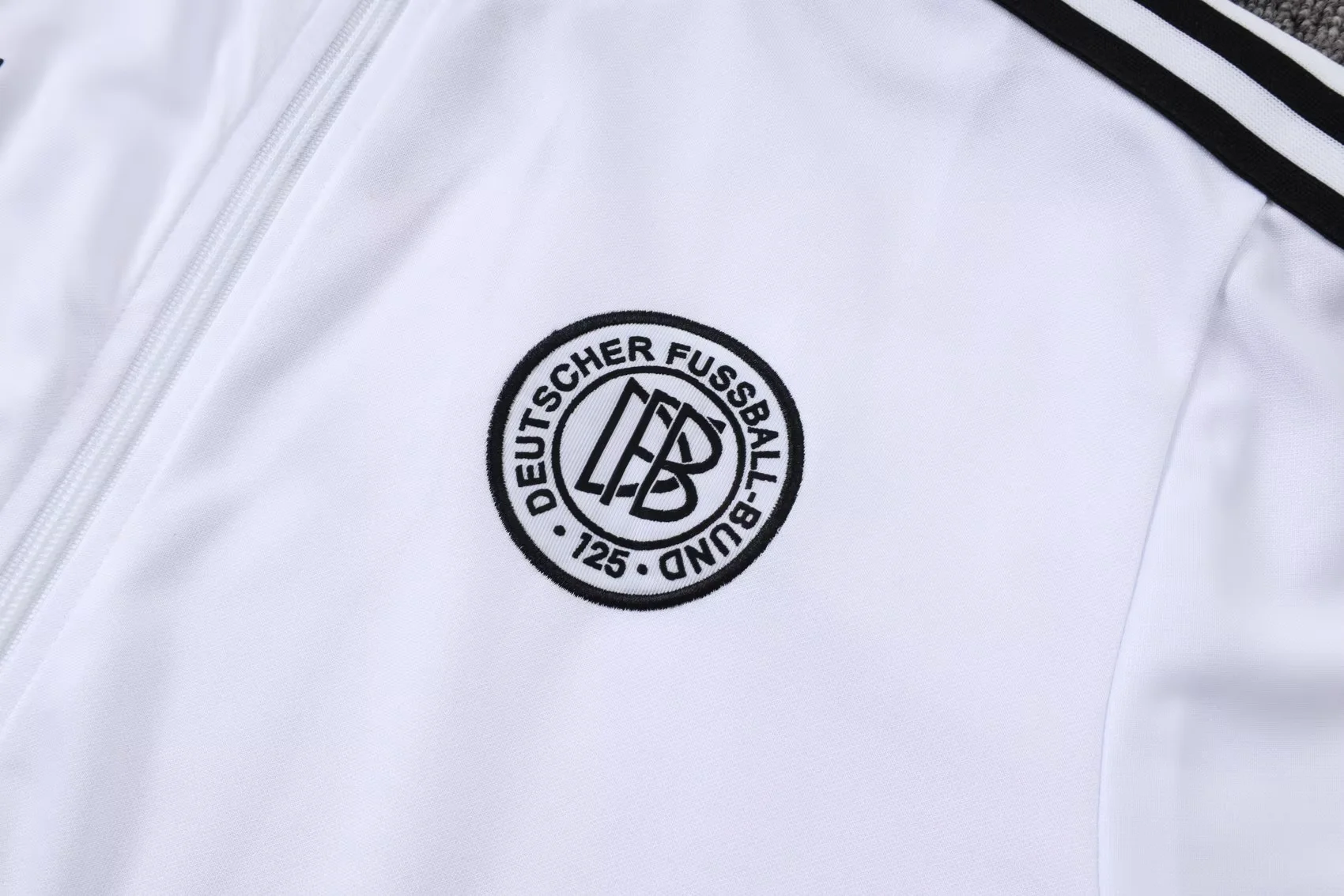 Adult/ Kids DFB 125th Year Full Zipper Training Suit White A2564