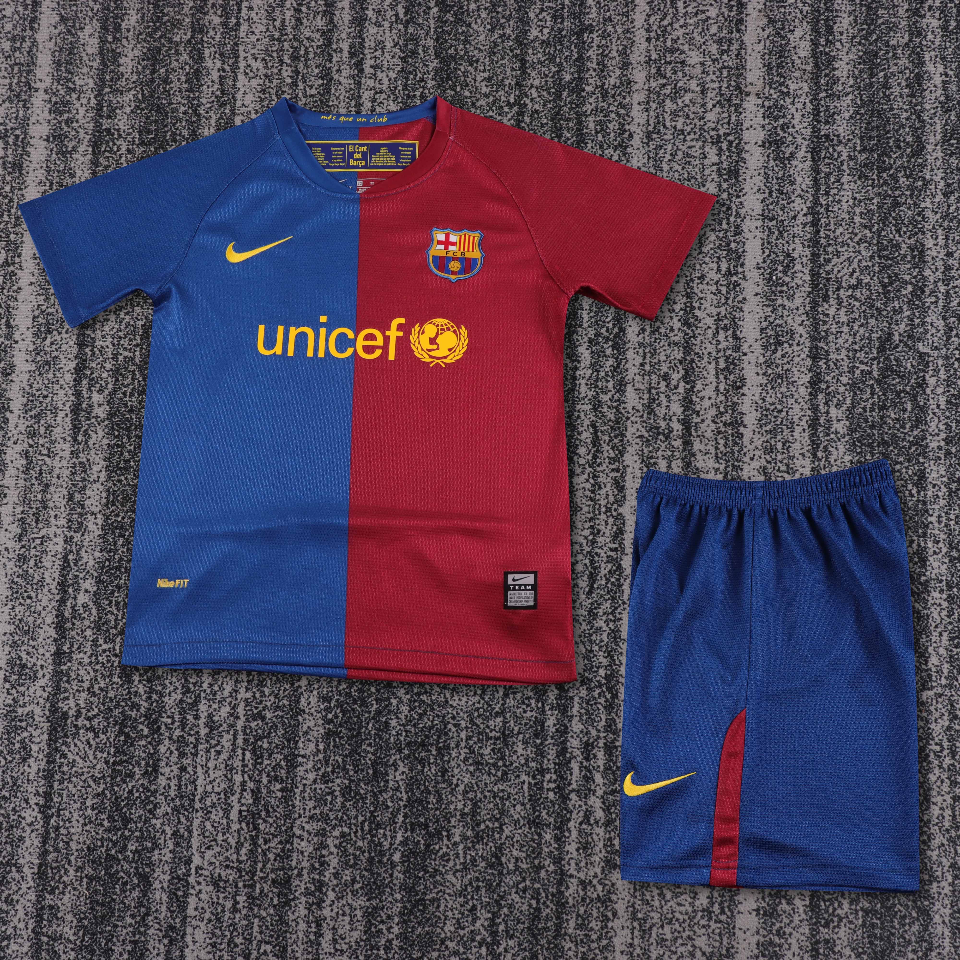 Kids Retro 08/09 Barcelona Home 16-28