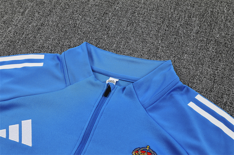Adult/ Kids Real Madrid Half Zipper Training Suit Blue