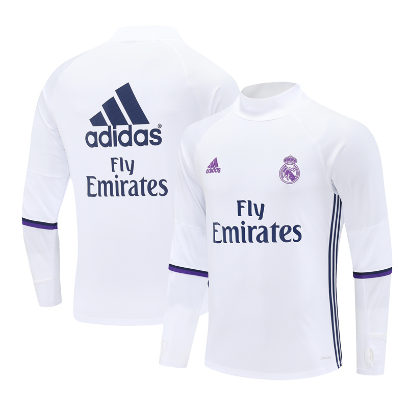 Real Madrid 16/17 half zipper Training White
