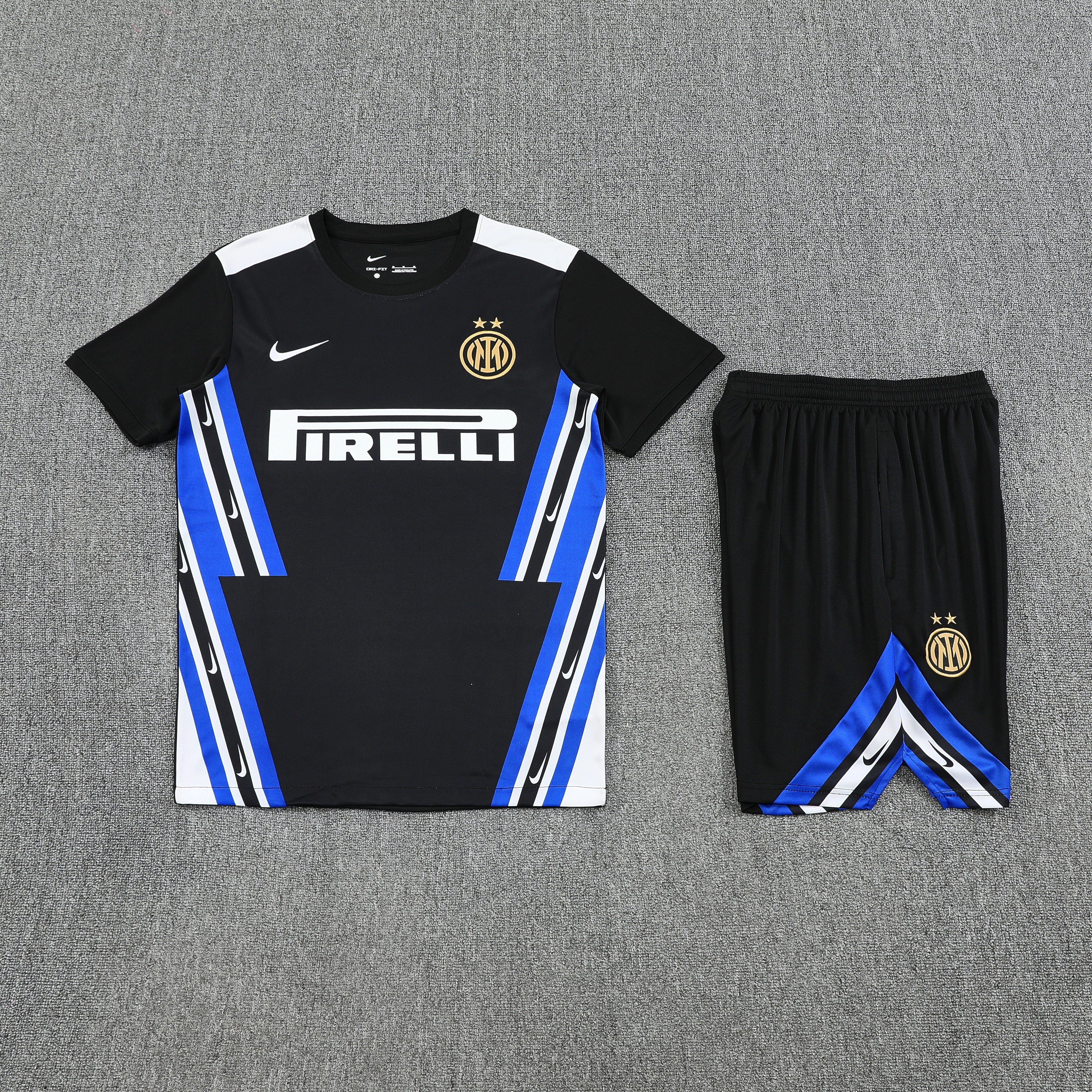 Short Sleeves Inter Milan Training Suit Black