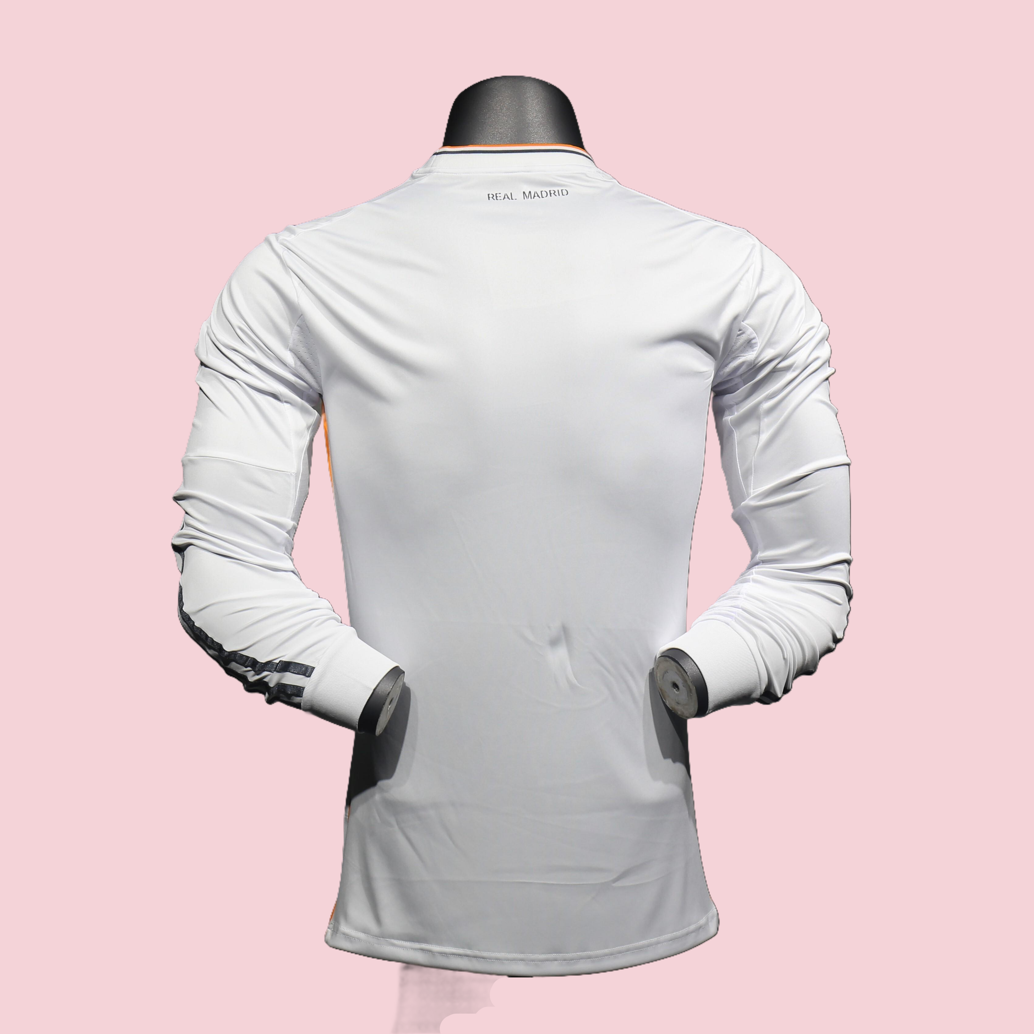 Player Version Retro Real Madrid 13/14 Home Long Sleeves S-3XL