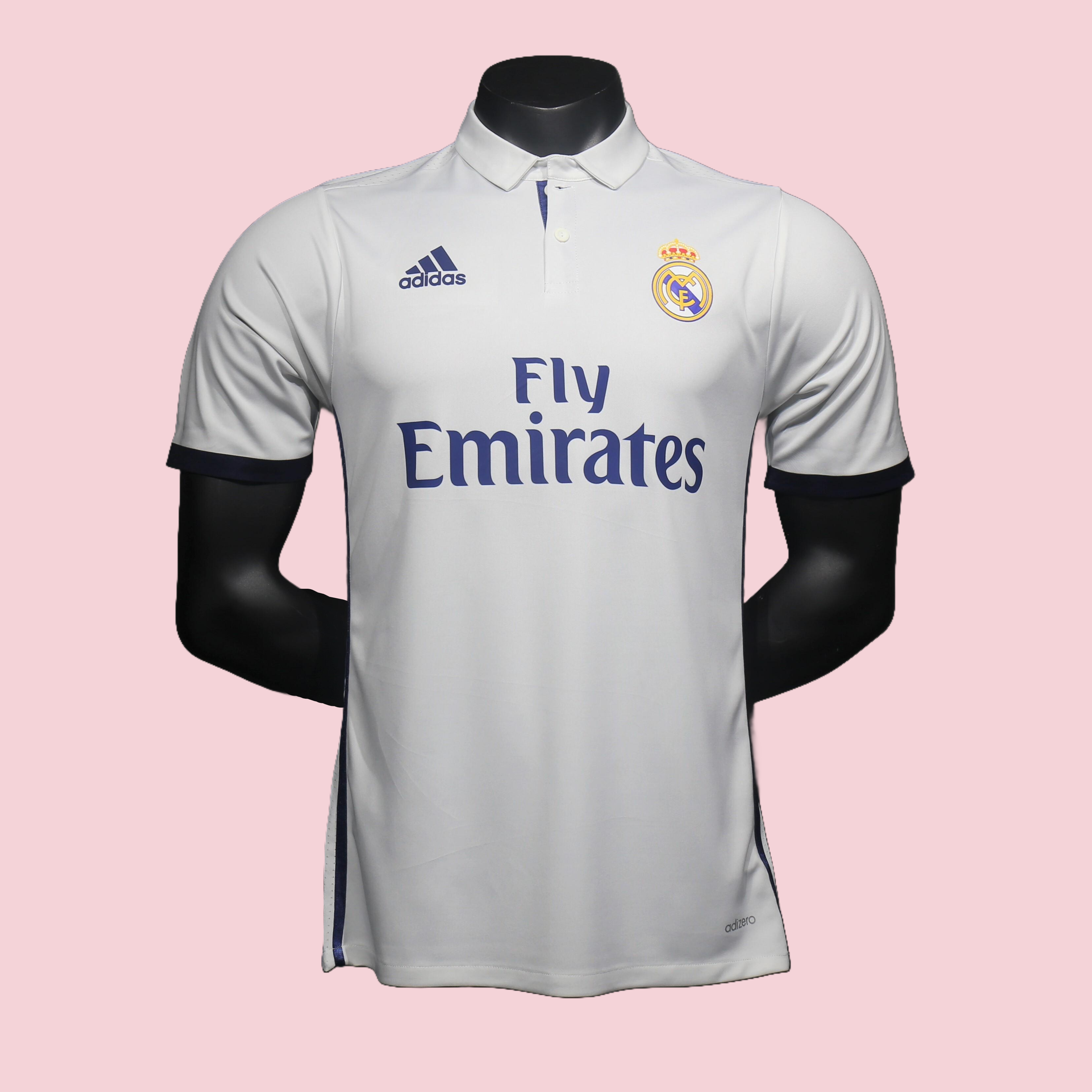 Player Version Retro Real Madrid 16/17 Home S-3XL