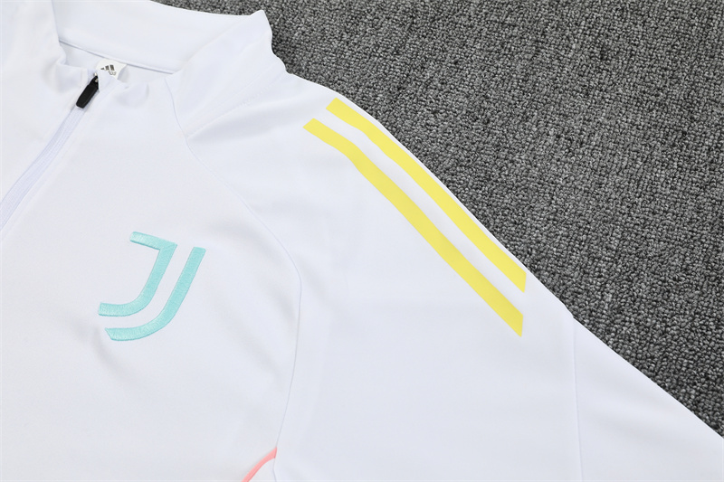 Adult/ Kids Juventus Half Zipper Training Suit White
