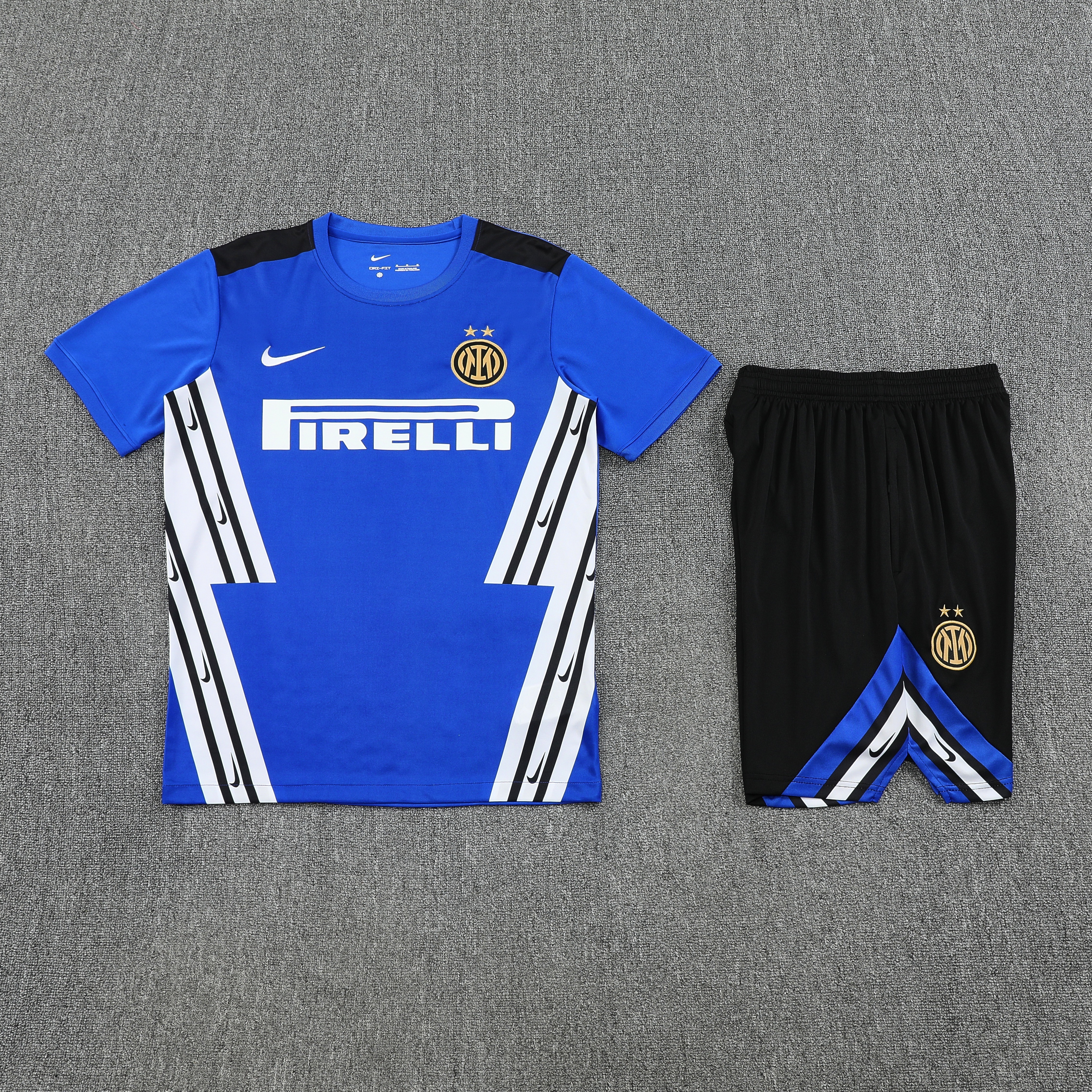 Short Sleeves Inter Milan Training Suit Blue