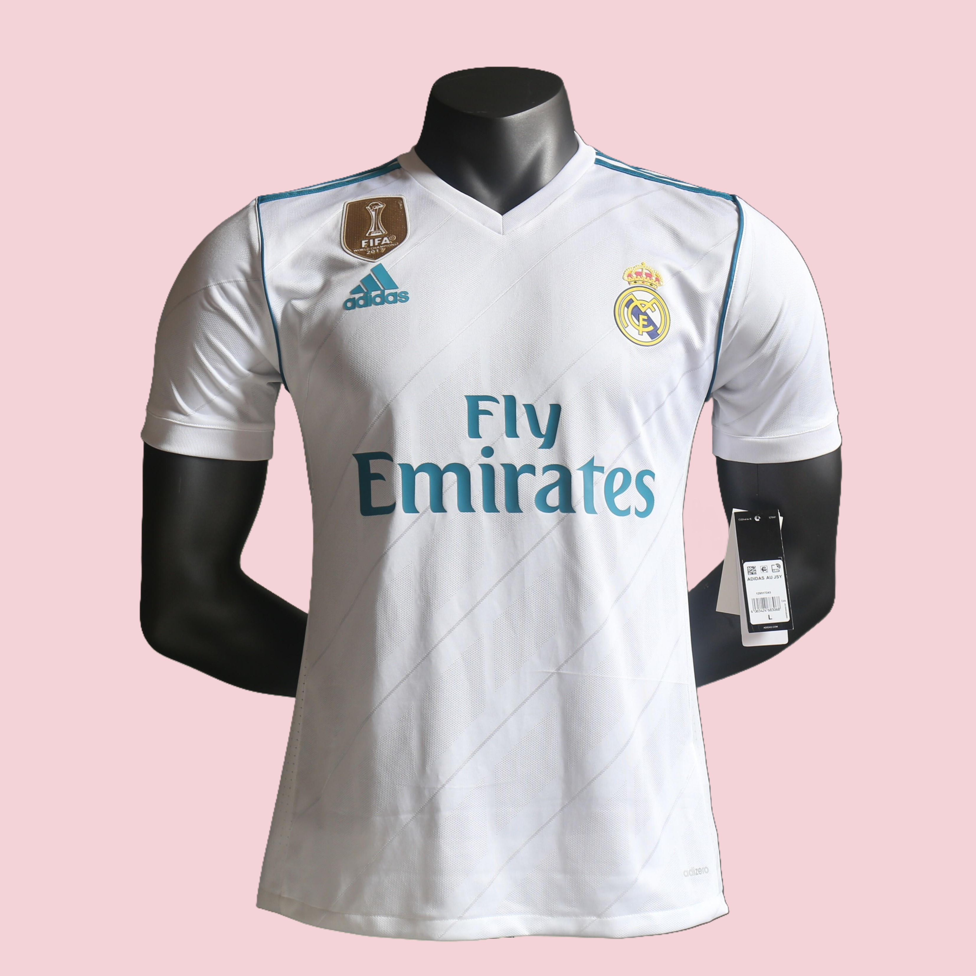 Player Version Retro Real Madrid 17/18 Home S-3XL