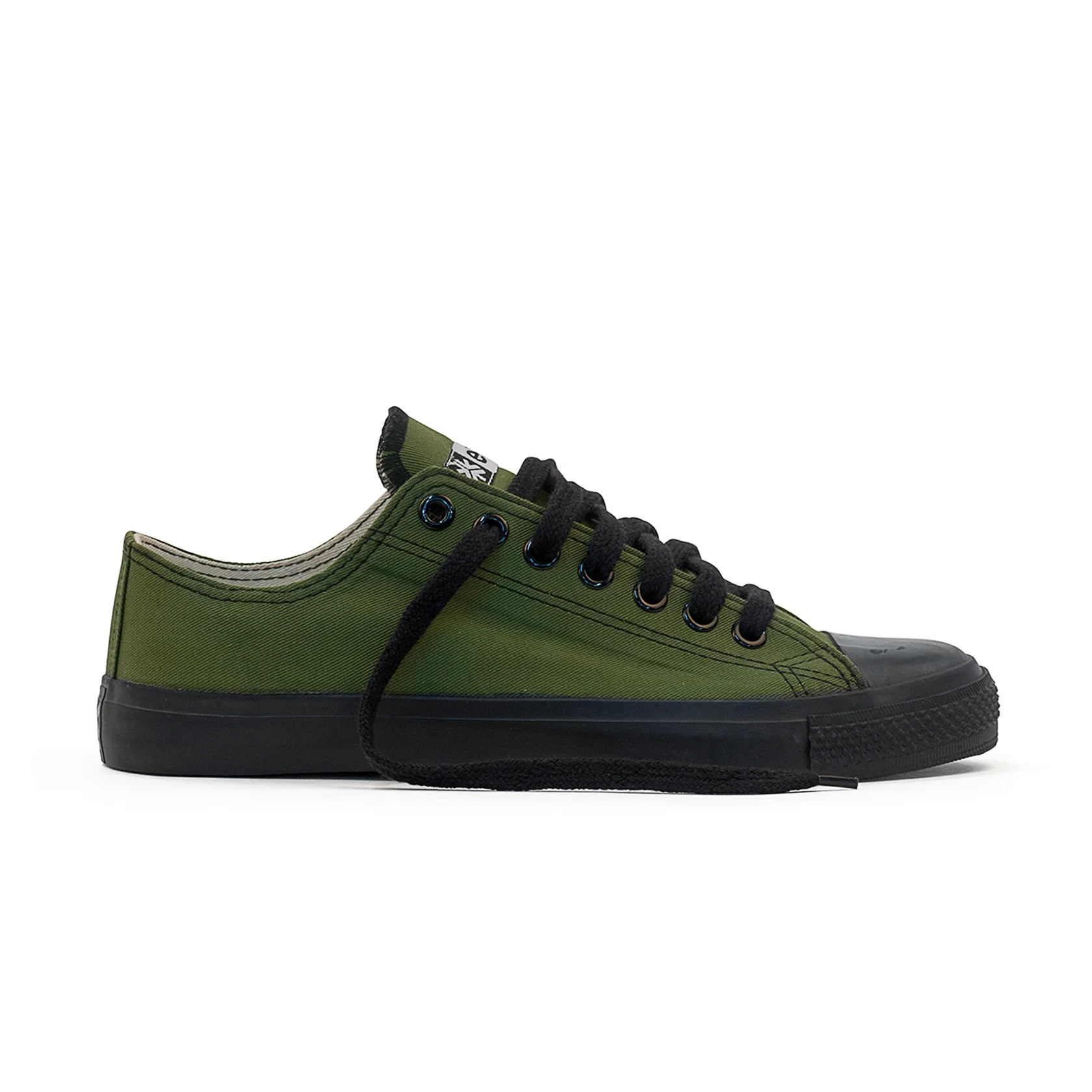 Low Cut Sneakers, Olive & Black