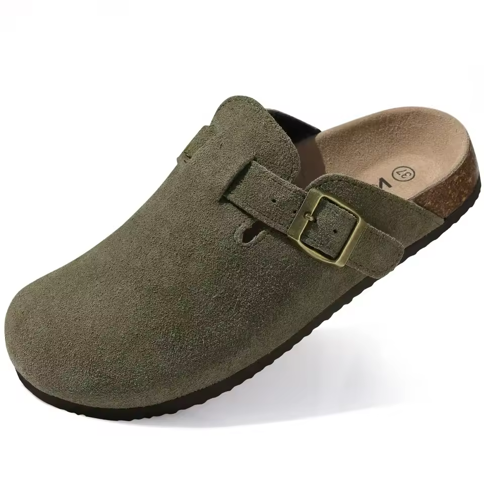 Women Suede Clogs Slippers