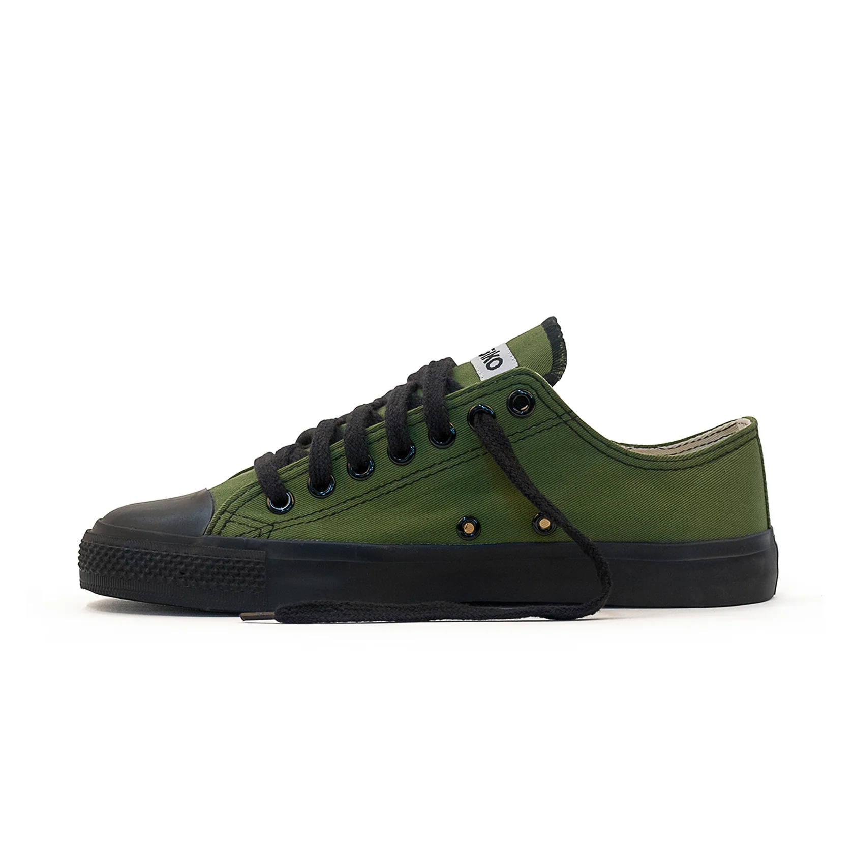 Low Cut Sneakers, Olive & Black
