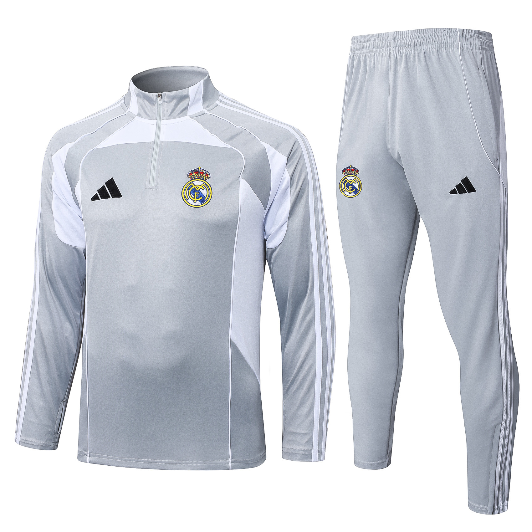 Adult / Kids 2526 Real Madrid Half Zipper Training Suit