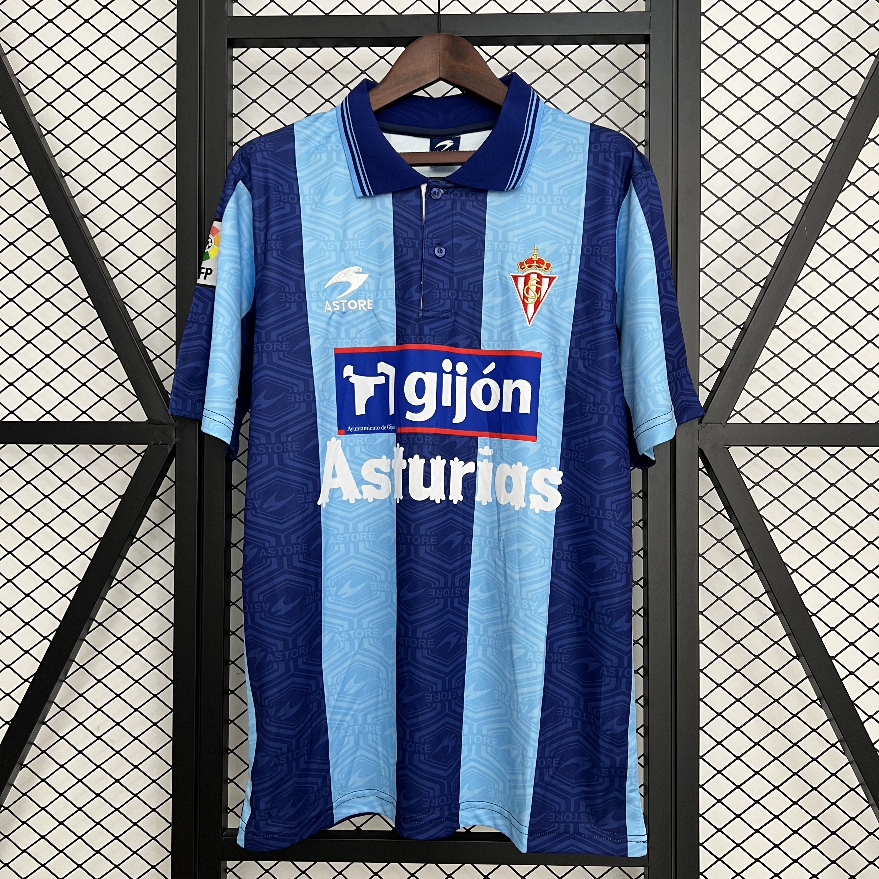 Retro Gijon 2002/03 Third with La liga Patch S-XXL