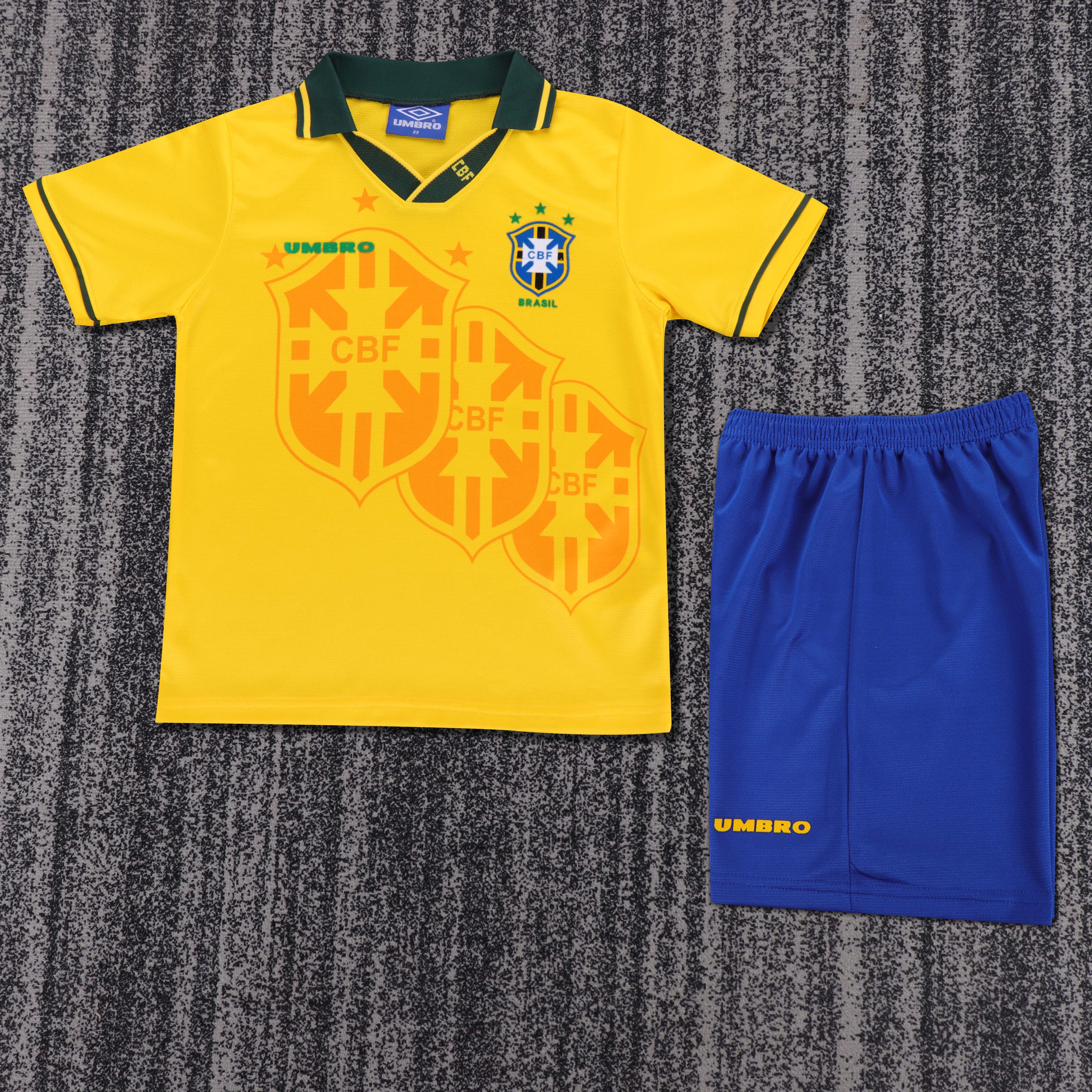Kids Retro Brazil  93/94 Home 16-28