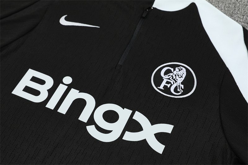 Adult / Kids Chlelsea 25/26 Half Zipper Training Suit Black