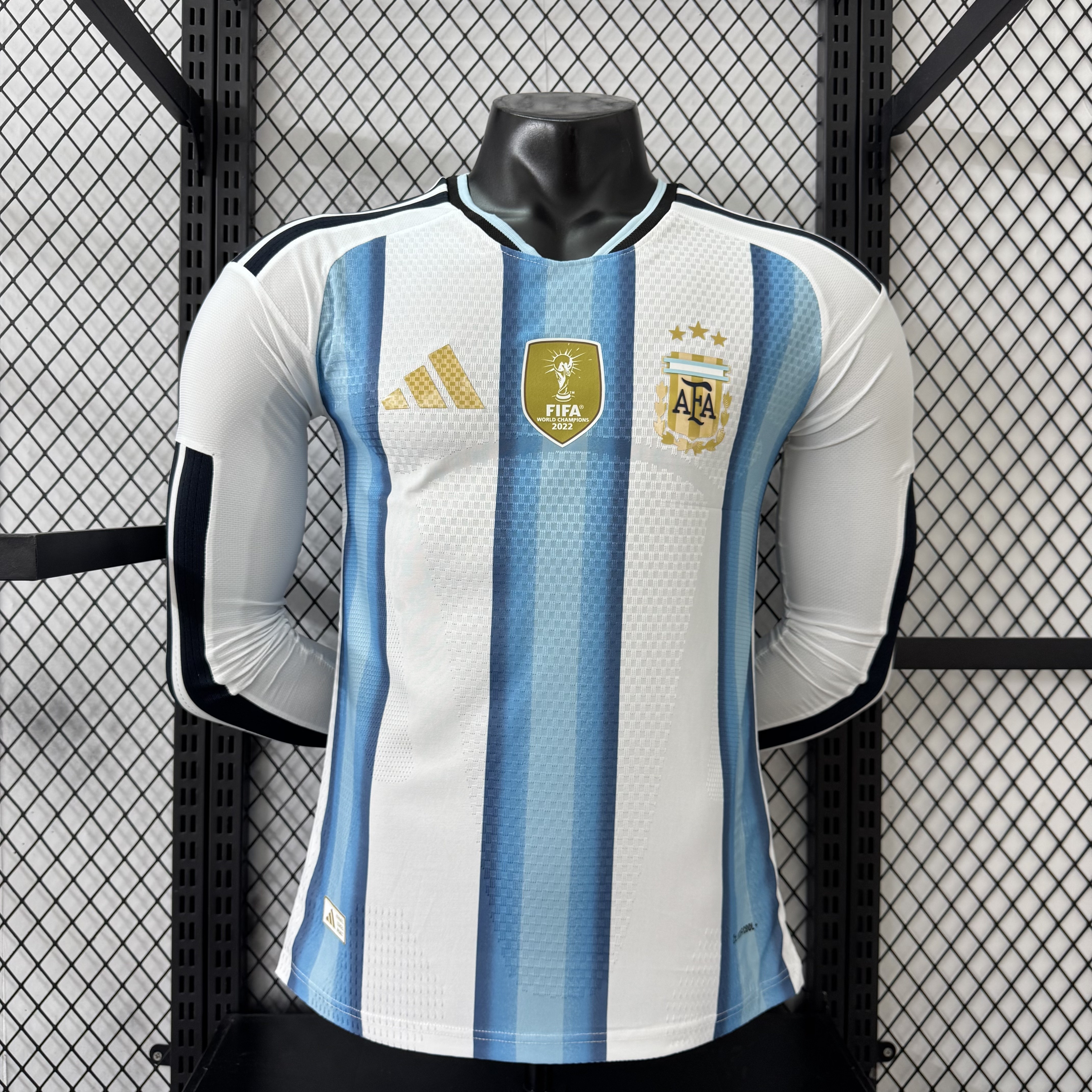 Player Version 2026 World Cup Argentina Home Jersey Long Sleeves S-3XL