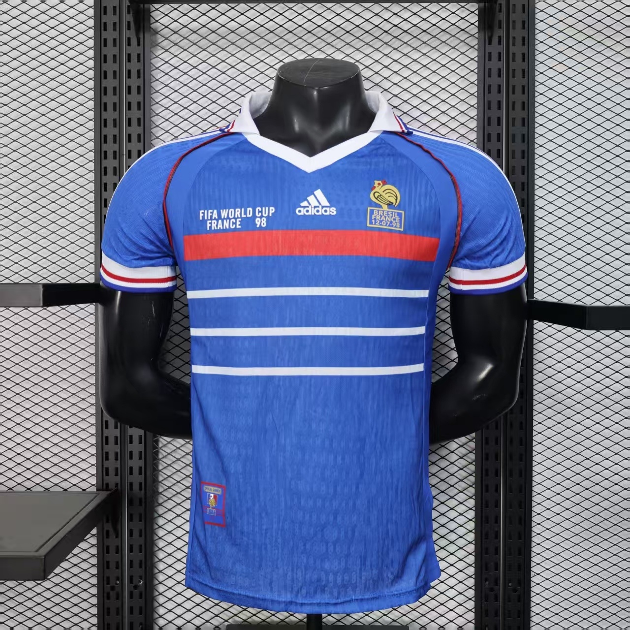 Player Version Retro France 1998 Home Jersey S-XXL