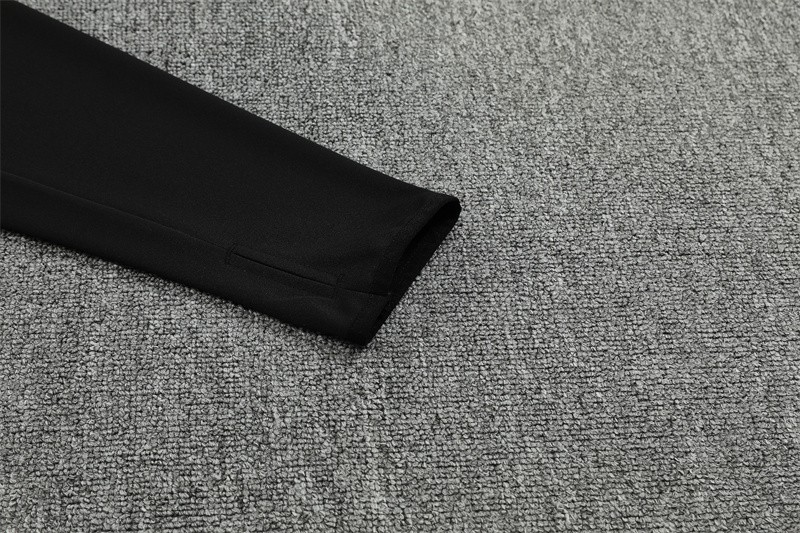 Adult / Kids 2526 LVP Half Zipper Training Suit Black