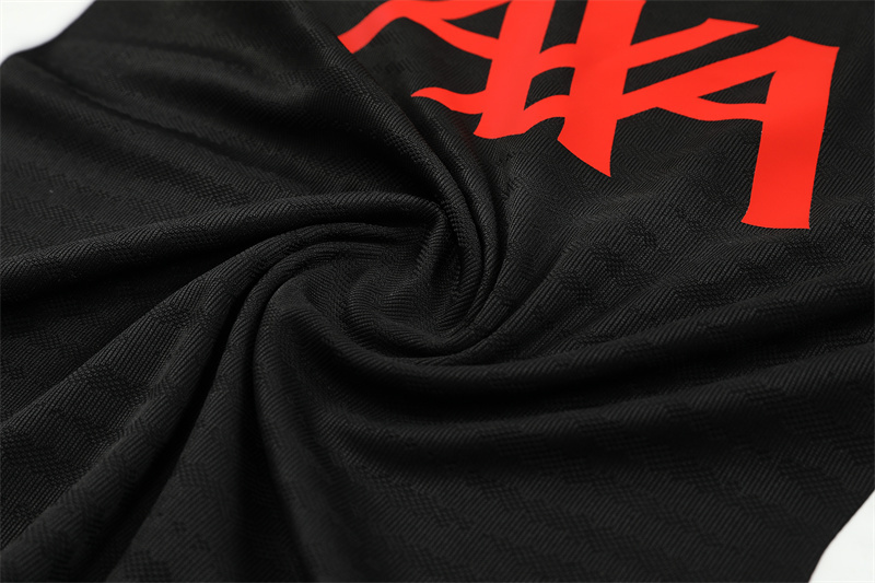 Adult / Kids 2526 LVP Half Zipper Training Suit Black