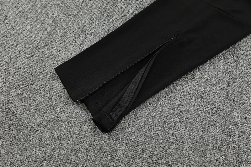 Adult / Kids 2526 LVP Half Zipper Training Suit Black