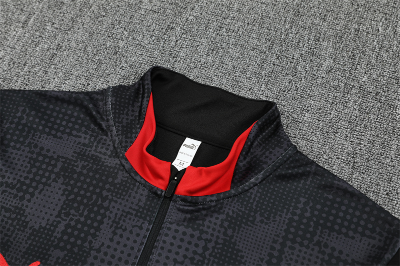 Adult / Kids AC 25/26 Half Zipper Training Suit Black