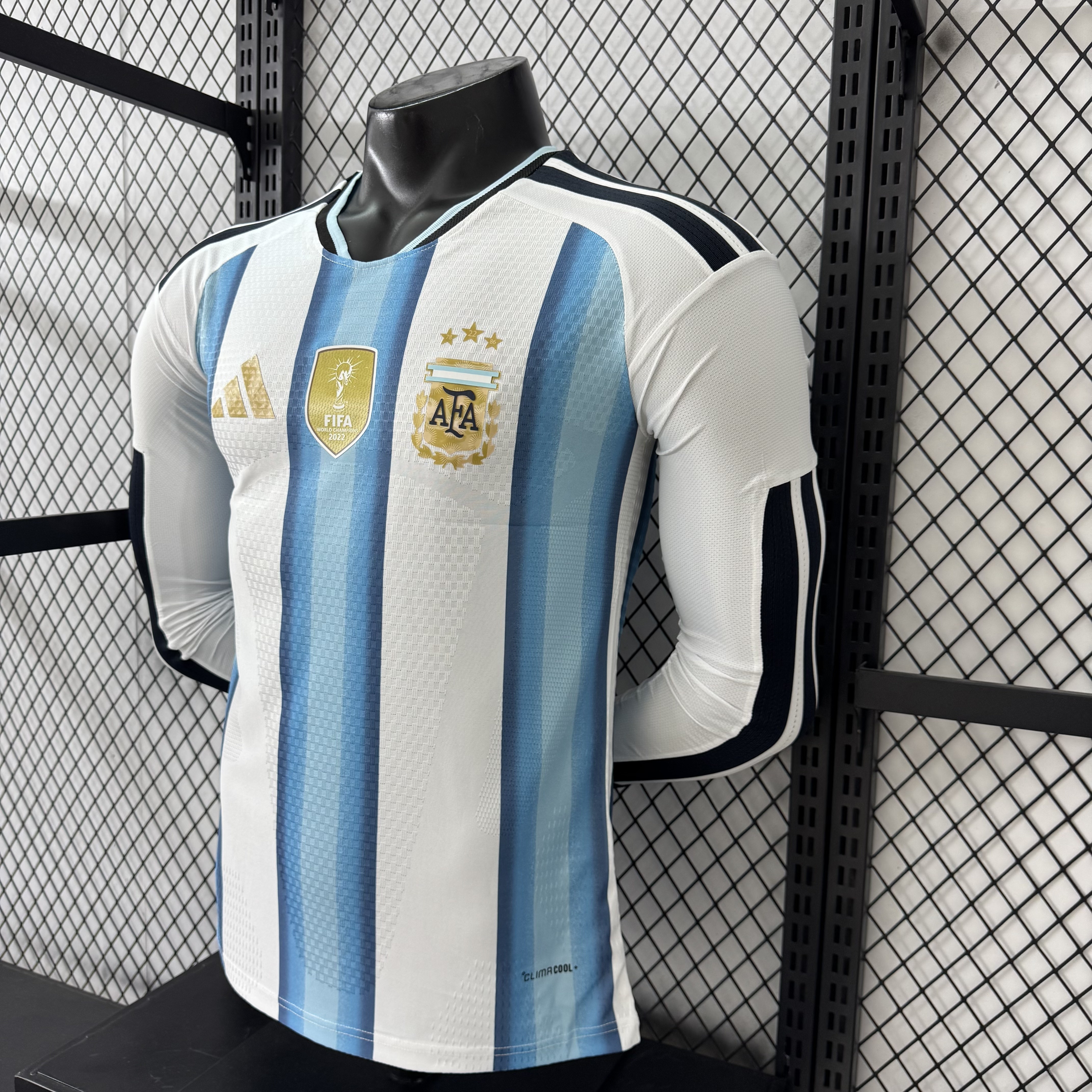Player Version 2026 World Cup Argentina Home Jersey Long Sleeves S-3XL