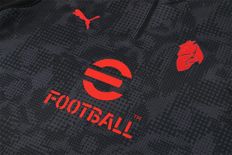 Adult / Kids AC 25/26 Half Zipper Training Suit Black