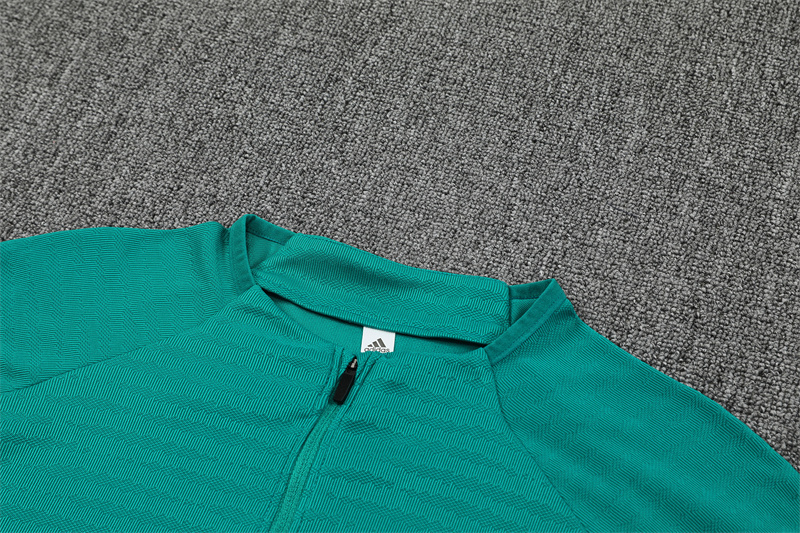 Adult / Kids 2526 LVP Half Zipper Training Suit Green