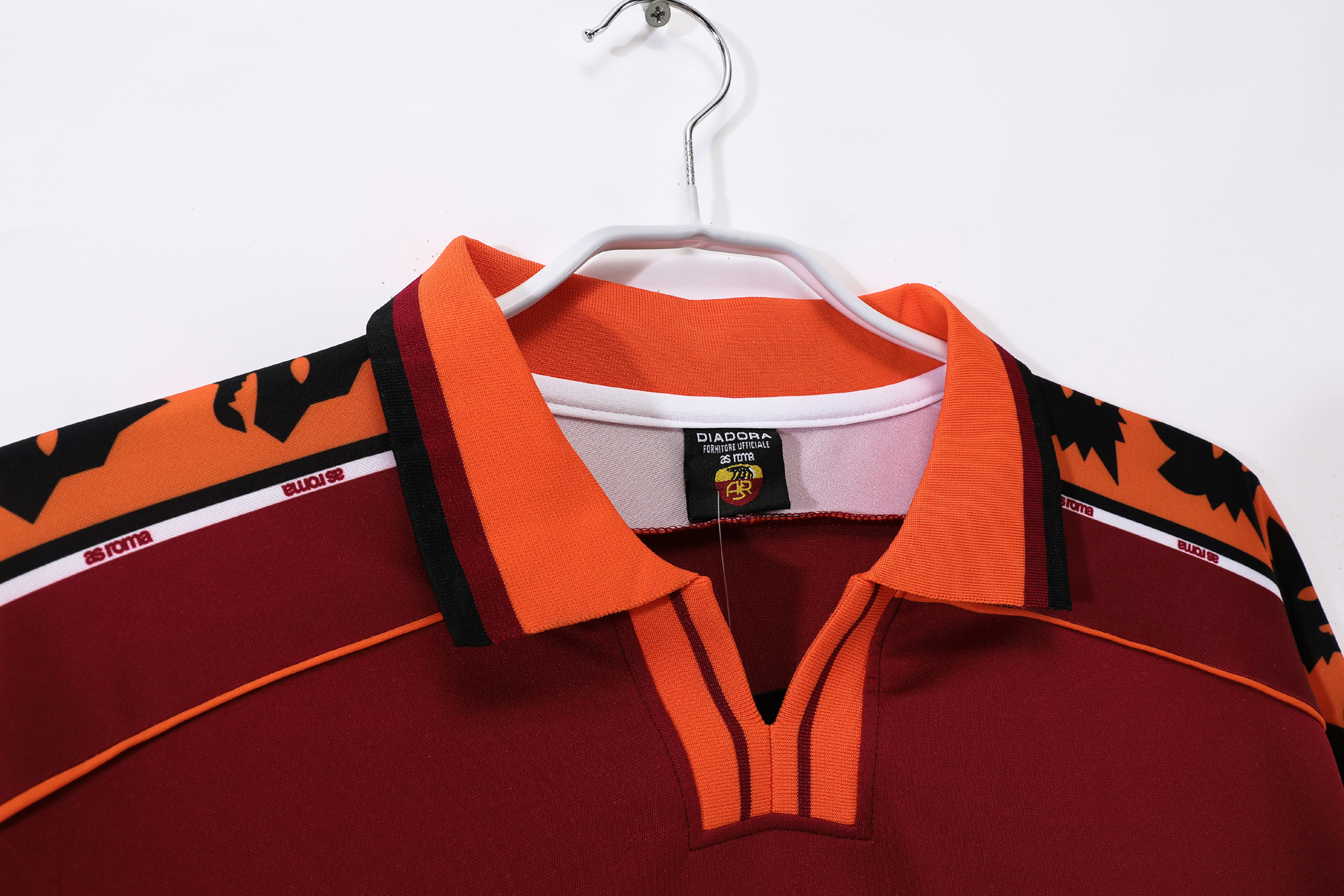 Retro Roma 98/99 Home Long Sleeves Jersey  S-XXL
