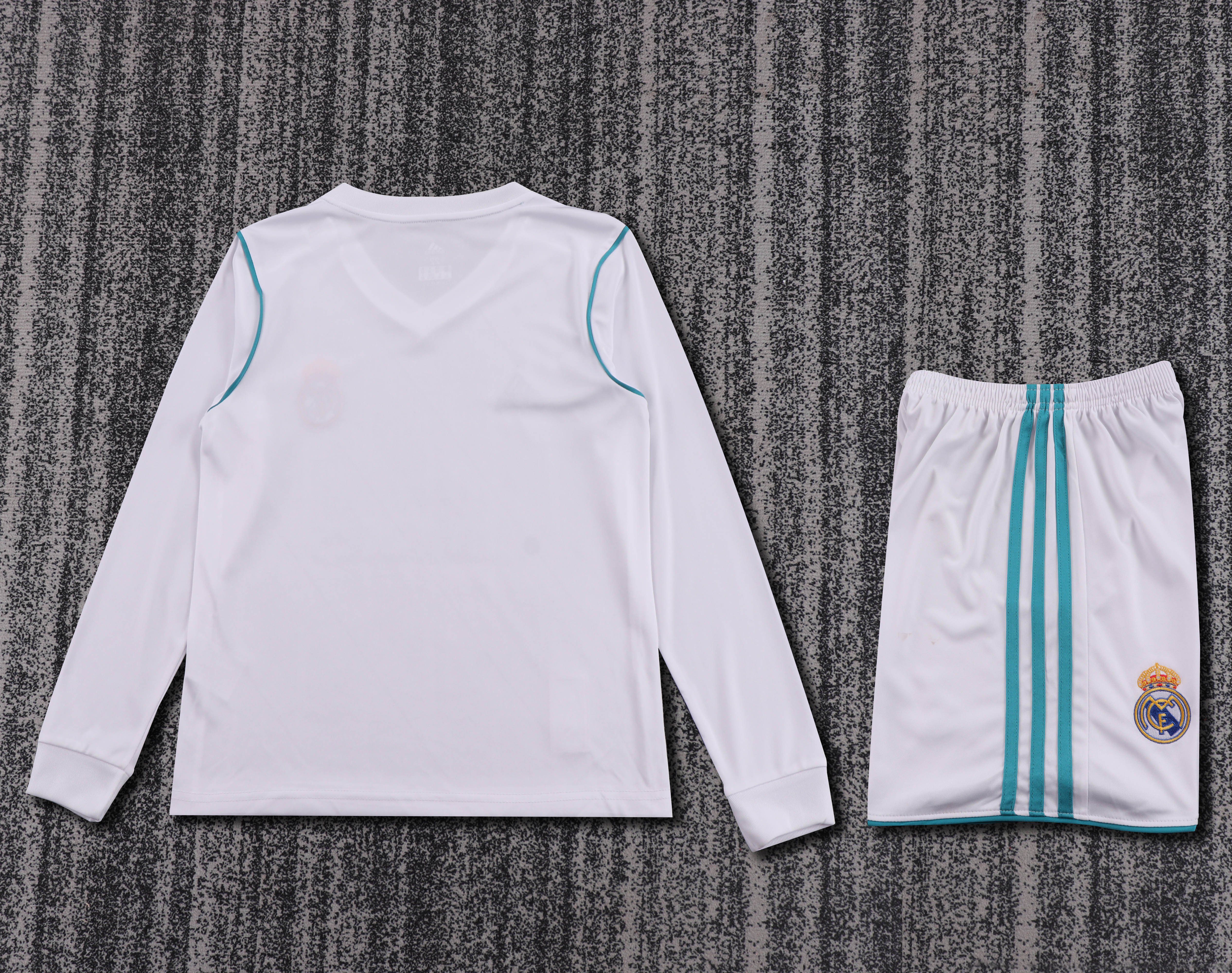 Kids Real Madrid 17/18 Home Long Sleeves